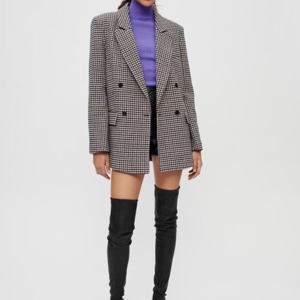 Maje Paris Houndstooth Blazer EU 34